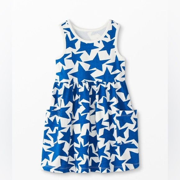 Hanna Andersson Super Star Sleeveless Print Pocket Dress size 5 - Picture 1 of 5
